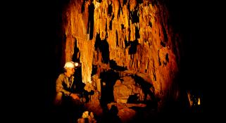 A cave scene